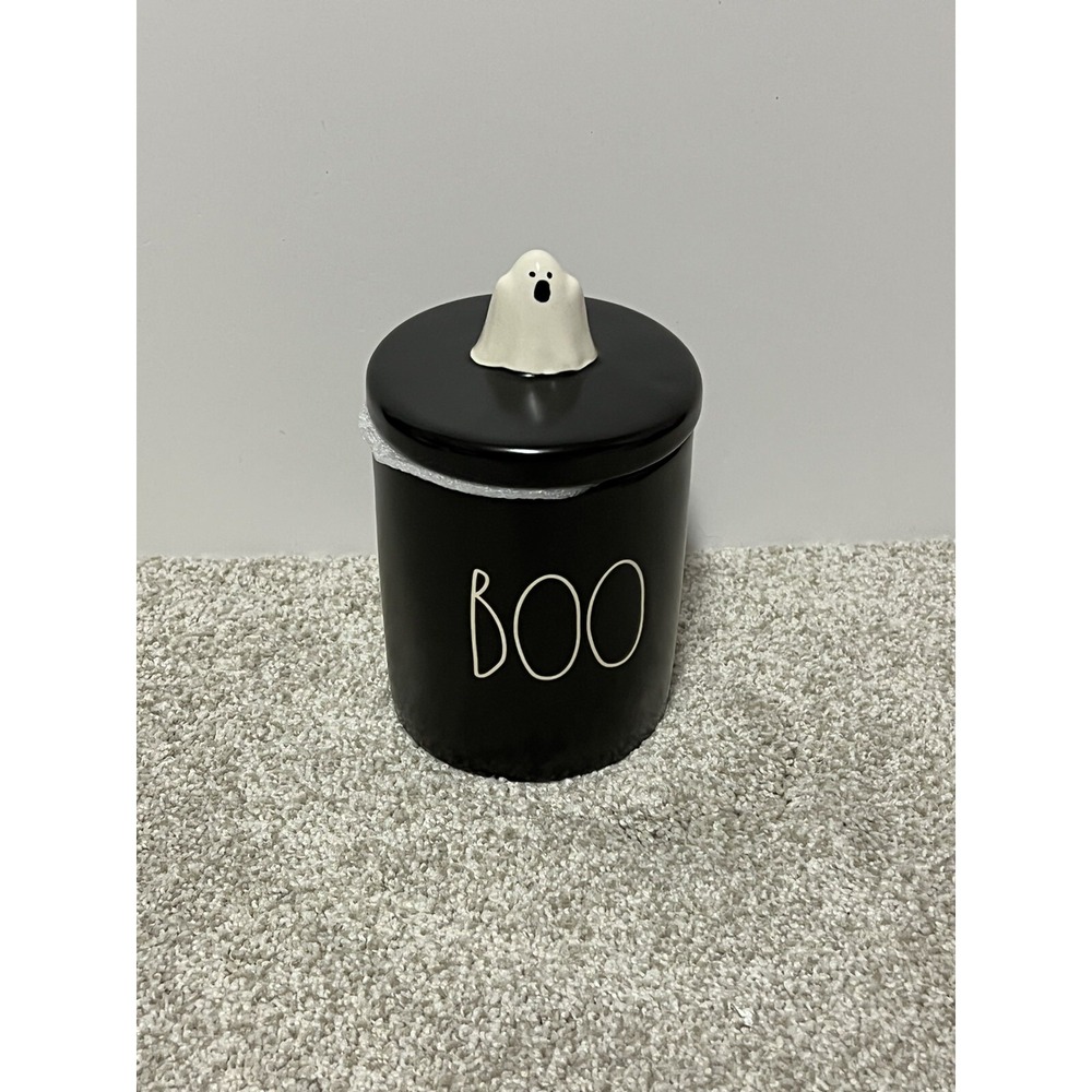 Rae‎ Dunn BOO black canister